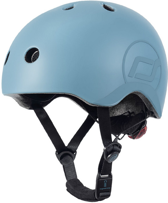 스틸헬멧M(96423) 초경량 유아 헬멧 자전거 킥보드 헬멧 LED, 1개