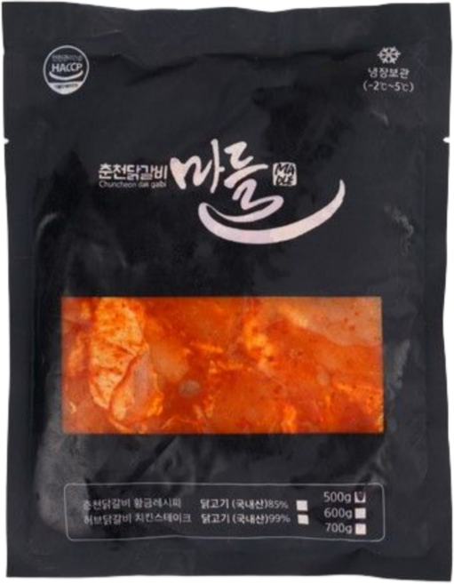 마들푸드 초신선 춘천 닭갈비 국내산 닭다리살 밀키트 춘천닭갈비500g1팩, 500g, 1개