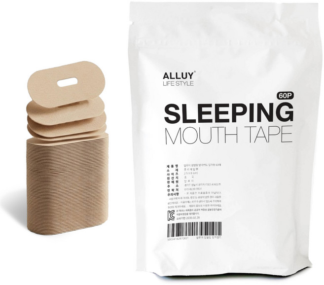 알루이 수면 입벌림 방지 입막음 테이프 60매, 3개