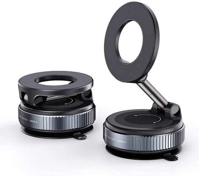 딜메이트 맥세이프 차량 거치대 핸드폰 접이식 유튜브 휴대폰, DM_BLACK01, 1개