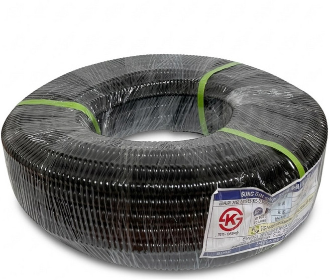 성진기업 방수후렉시블 전선관 GW 16MM 검정 직접생산 주름관, GW16MM (50M), 1개