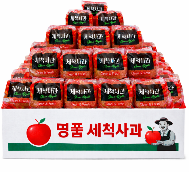 [하루50박스만] 초특가 껍질째먹는 고당도 세척사과, 1박스, 5kg