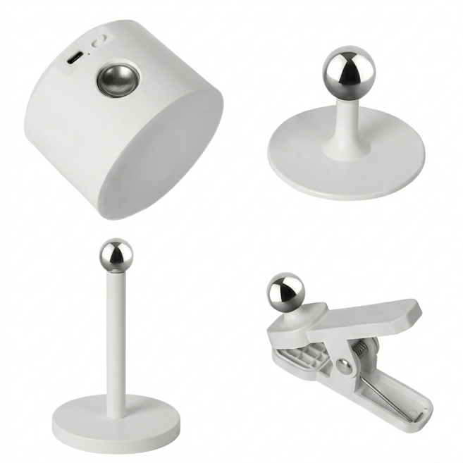 피카스페이스 4 in 1 다기능 무선 마그넷 LED 대용량 스탠드, 화이트