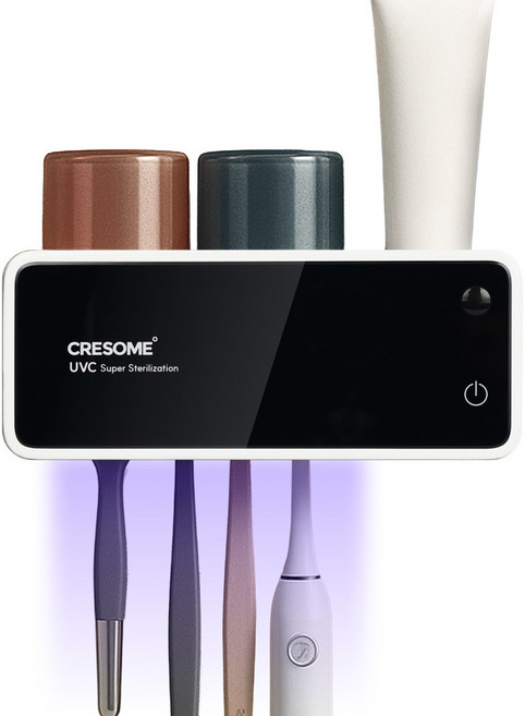 크리썸 가정용 무선 UVC 칫솔살균기, Y12, 화이트