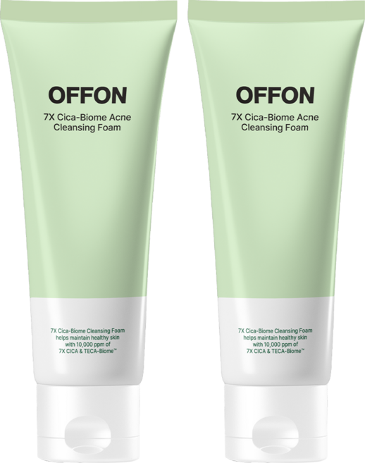 오프온 7X시카 바이옴 약산성 클렌징폼, 2개, 120ml