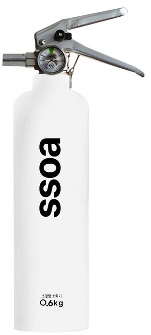 ssoa 국산 차량용 분말 소화기 일체형 초경량, 1개, 화이트, 0.6kg