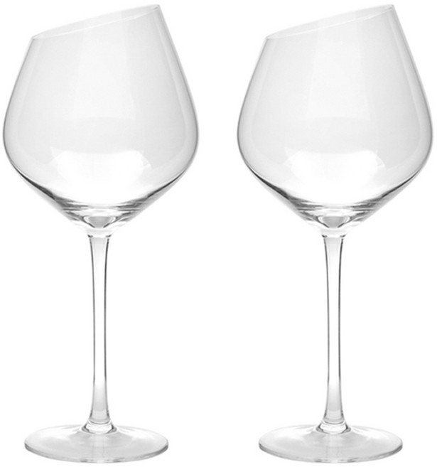 웬즈데이오프 틸트 크리스탈 와인잔 2P 세트, 550ml, 1세트