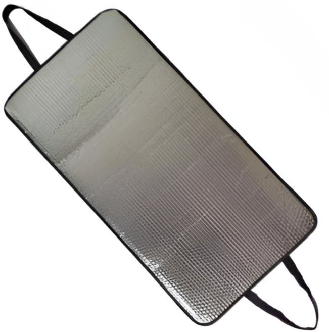 모어벨 햇빛 차단 에어컨 실외기 발열 난연 과열 방지 버클형 덮개, 실버+블랙