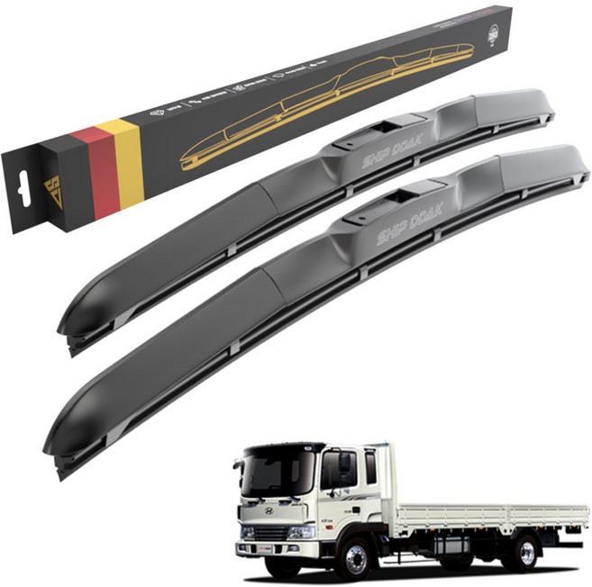 1+1 현대 메가트럭 4.5톤 5톤 전차종 와이퍼 호환 순정형 하이브리드 와이퍼블레이드, SW-메가트럭(04-21)550+550