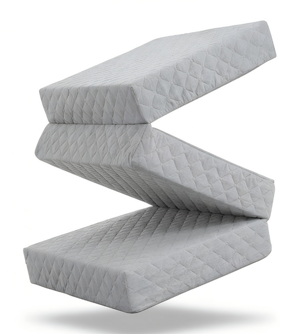 헤븐홈 국내생산 허리 탄탄한 3단 접이식 매트리스 바닥 침대