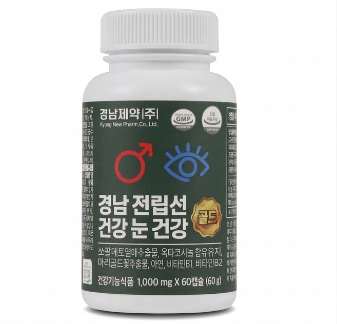 경남 전립선 건강 눈 건강 골드 2개월분, 1박스, 60정