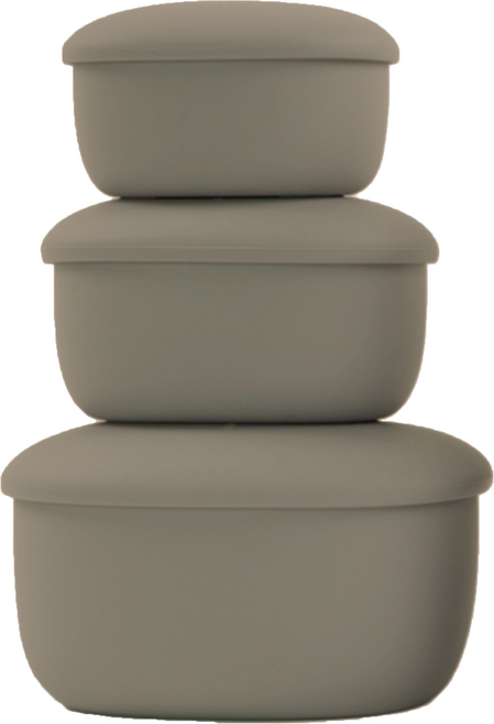 실리샵 국산 플래티넘 실리콘 밀폐용기 세트 (3colors), 대형+중형+소형, 모카그레이, 1개
