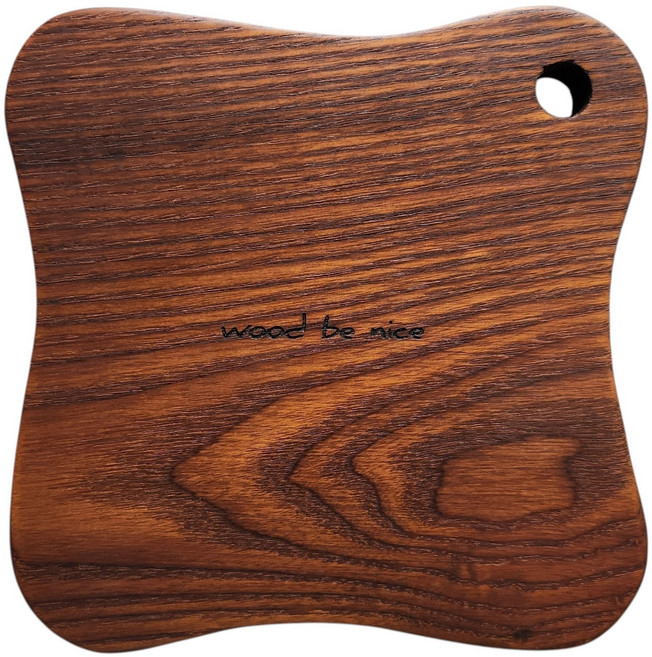 국내제작 우드냄비받침 예쁘고 휨 없는 냄비받침, 1개, 냄비받침 웨이브 단품, B 탄화목
