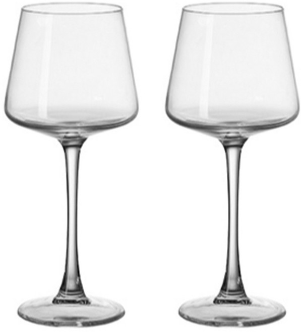 스퀘어 크리스탈 와인잔 2P세트, 1개, 460ml