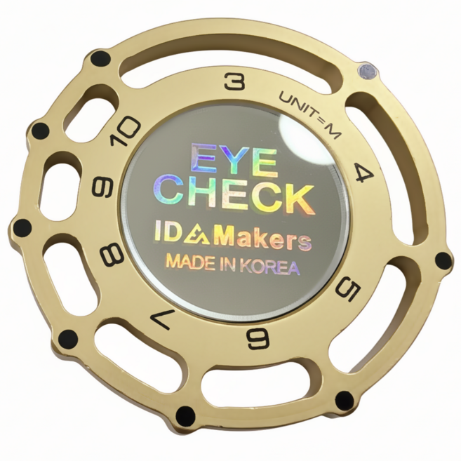 아이체크 홀거리 측정 자석 골프볼마커 볼마크 클립 모자 칩 골프공 마커, 라이트골드, 1개