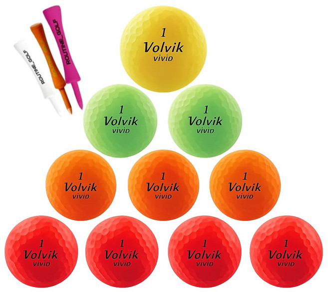 브릭샵 볼빅 무광 컬러 특a+급 로스트볼 골프공 골프티 비재생, 1개, 30개입, 혼합컬러