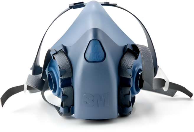 3M 방독면 정품 인증 작업별 구성, 2 3M 7502 반면형 방독마스크 M, 7 수산화나트륨 황산 염산 작업 구성, 1개