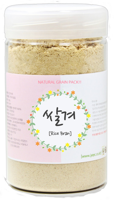 천연팩 곡물팩 쌀겨 가루 100g 통포장 미강 가루, 3개, 1개입