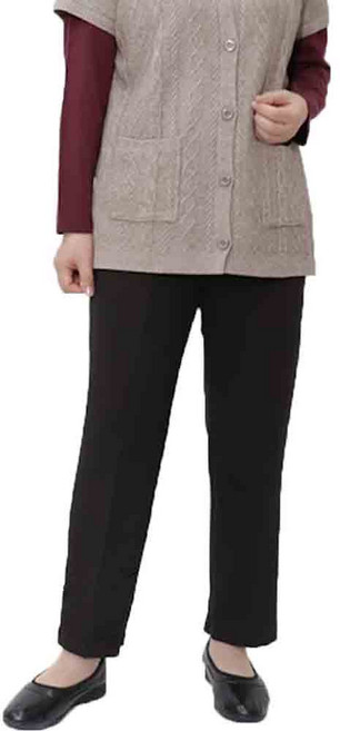 Made in Japan 허리 편한 일본 겨울 기모바지 뛰어난 보온성 Thermo Solar 무릎지퍼 욕실청소 병원 치료용 50대 60대 70대 중년여성 엄마옷 할머니옷 9567