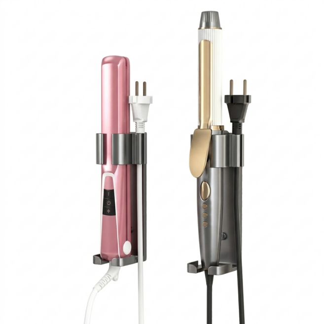 무타공 고데기 거치대 에어랩 거치대 고데기 홀더, 1개, 실버 36mm