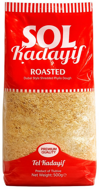 [500g] 쏠 볶은 카다이프 터키 정식수입 두쫀쿠 두바이 쫀득쿠키 초콜릿 케이크 퀴네페 와플 붕어빵, 1개, 500g