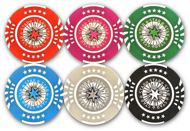 스타칩 카지노칩 국제규격 포커 홀덤 게임용품, 블랙, 1개