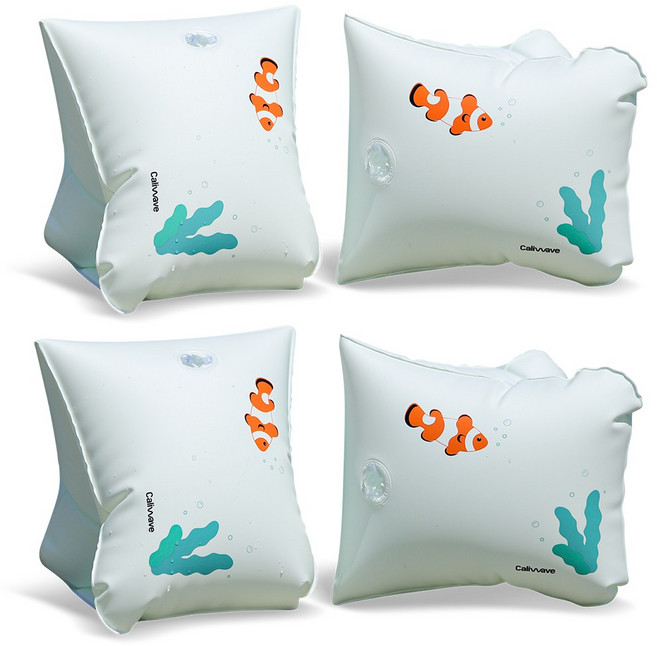 캘리웨이브 암튜브 1+1 팔튜브 암링 물놀이 튜브 성인팔튜브 성인암링 키즈암튜브 성인 남자 어린이 암튜브, 1세트, 피쉬 2P+피쉬 2P