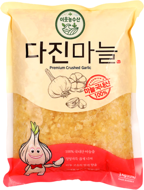 국산100% 창녕 냉장 세척 다진마늘, 1개, 1kg
