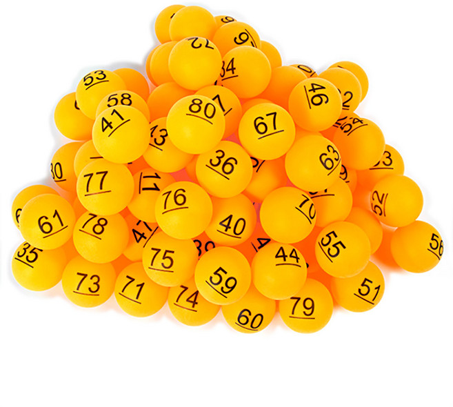 숫자 탁구공 1-100 번호볼 숫자공 로또볼 추첨볼 행사용품 영재과학사, 1개, 주황