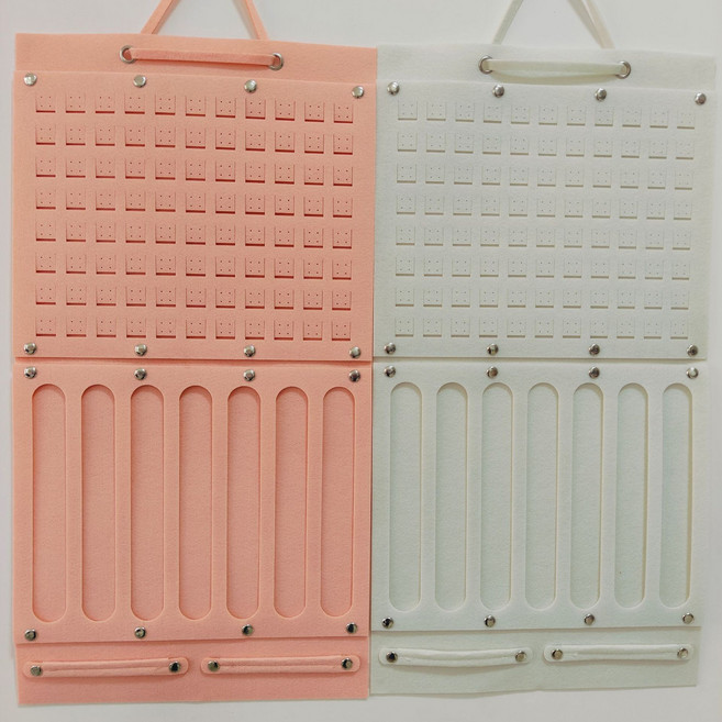 악세사리 수납가방 대용량 벽걸이 행잉 귀걸이 목걸이 선글라스 헤어핀 수납 다용도 펠트 소재 무타공 공간절약 화장대 정리함