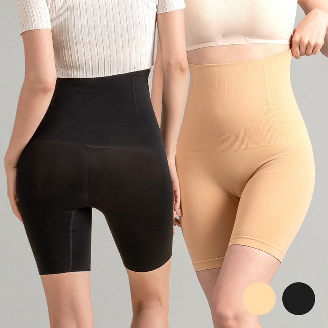 여성 뱃살 똥배 압박 보정 사각팬티 2매