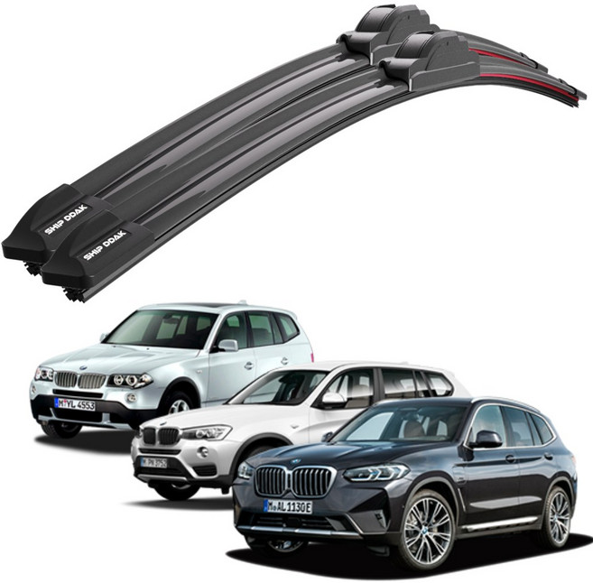 1+1 BMW X3 E83 F25 G01 G08 전차종 순정 호환형 초밀착 와이퍼 윈도우 브러쉬 와이퍼블레이드, T2-X3 G01(17-현재)-650+500/B5