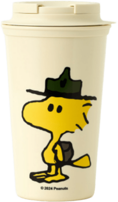 [텐바이텐] 스카우트 피너츠 이중 텀블러 (우드스탁), 옐로우, 1개, 453ml