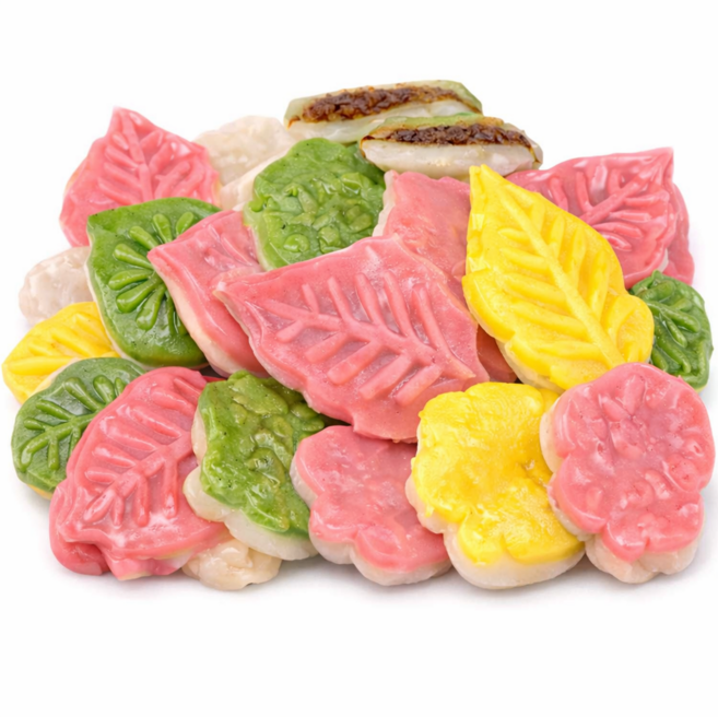 (떡DC몰) 삼색 나뭇잎절편 팥앙금 (20g+100알정도) 2kg 자연해동떡 아이들간식떡 선물용 행사떡, 1박스