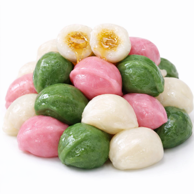 (떡DC몰) 삼색꿀떡 달콤꿀떡 (20g100알) 2kg 선물용 자연해동떡 아이들간식떡 선물용 행사떡, 1박스