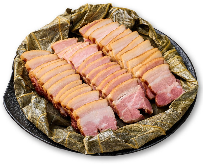 이목원 훈제 연잎삼겹 삼겹살, 3개, 400g