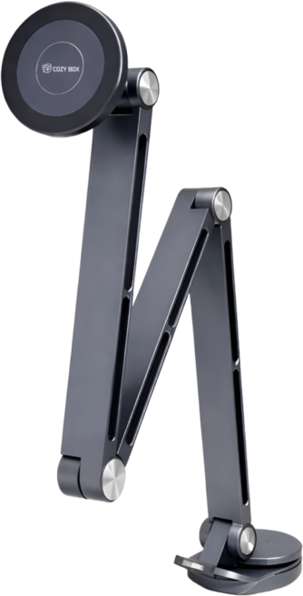 코지박스 맥세이프 자바라 거치대 핸드폰 태블릿 거치대 풀접이식 맥세이프 + 클립, 1개, 그레이