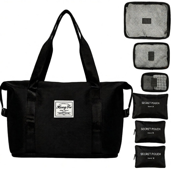 오르지 확장형 캐리어 결합 보스턴백 + 여행용 파우치 6종