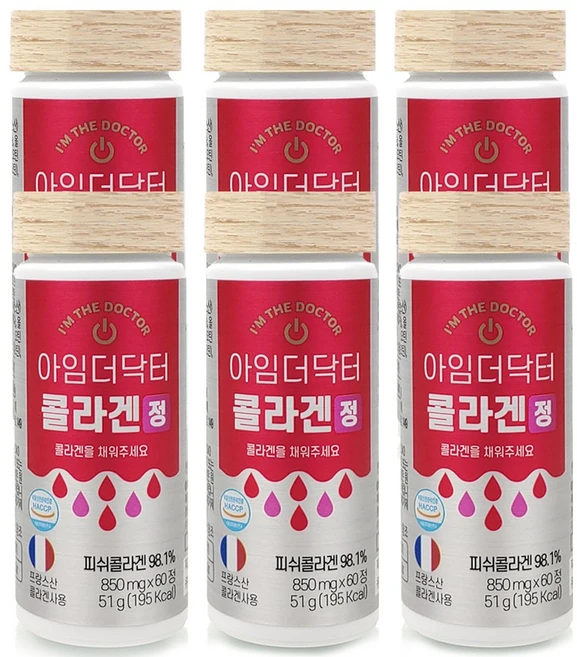 아임더닥터 콜라겐정, 60정, 6개 - 쿠팡