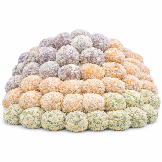 (떡DC몰) 미니 삼색두텁경단 견과류영양 찹쌀떡 (20g150알) 굳지않는떡 자연해동떡 선물용 행사떡, 2박스, 3kg