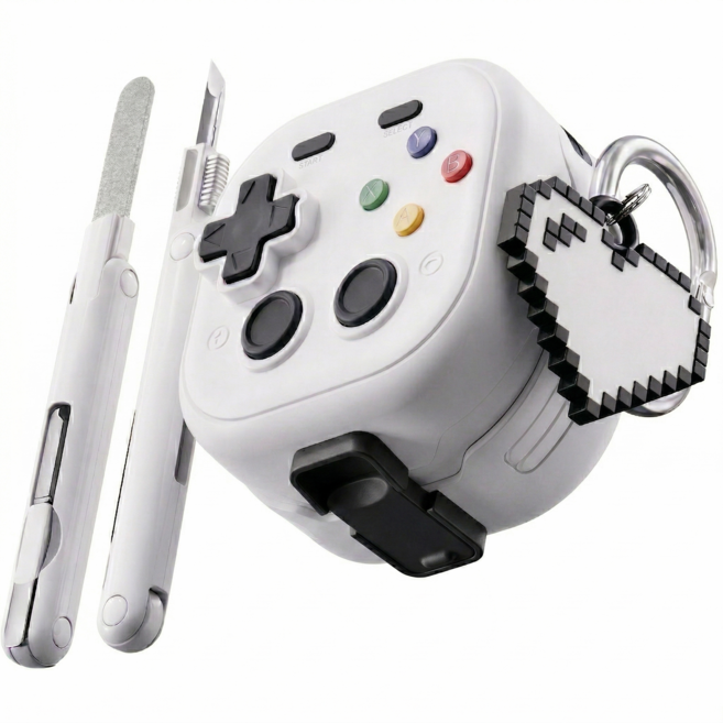 아임펄슨 버즈4케이스 레트로 게임기 패드 3종 세트, 화이트, 1개, 레트로케이스청소키트세트