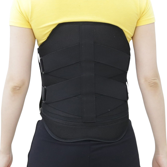 앞판 뒤판 내장형 BN-702 LSO 블랙 허리보조기 의료용 병원용 코어런 895745321, L사이즈, 1개