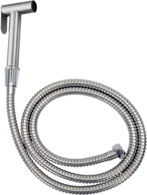 욕실스프레이건 고정형 국산 메탈호스 세트, 고정형 실버, 1.5m
