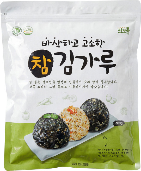 [차오름] 볶음밥 주먹밥 김가루 국산 haccp, 1개, 400g