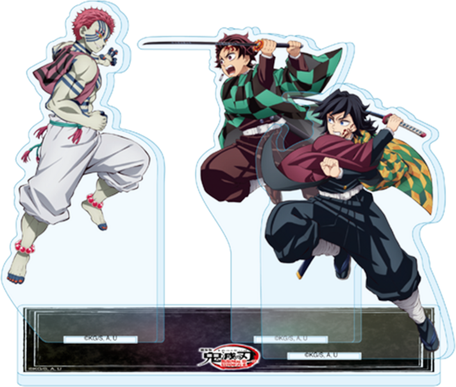 <극장판 귀멸의 칼날: 무한성편> 격투 아크릴 스탠드 탄지로&기유 VS 아카자, 1개