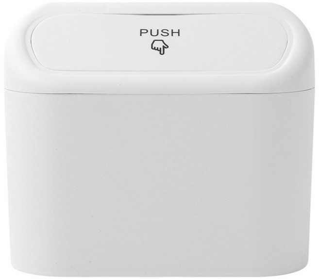 자동차 걸이형 미니 휴지통 차량 간편 정리키트, 1개, 화이트