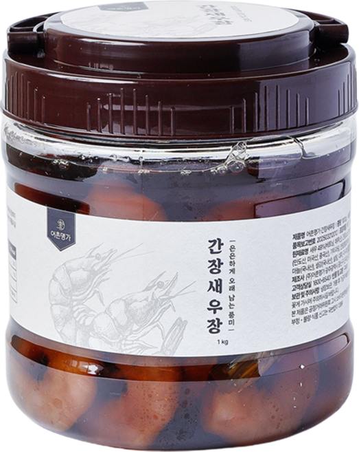 백년본가 간편 순살 깐 수제 비법 간장 새우장, 1kg, 1개