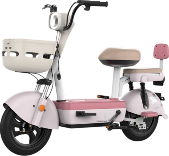 볼트란 전동 스쿠터 전기 오토바이 출퇴근 바이크 성인용 자토바이, 20A 110km, 벚꽃 핑크