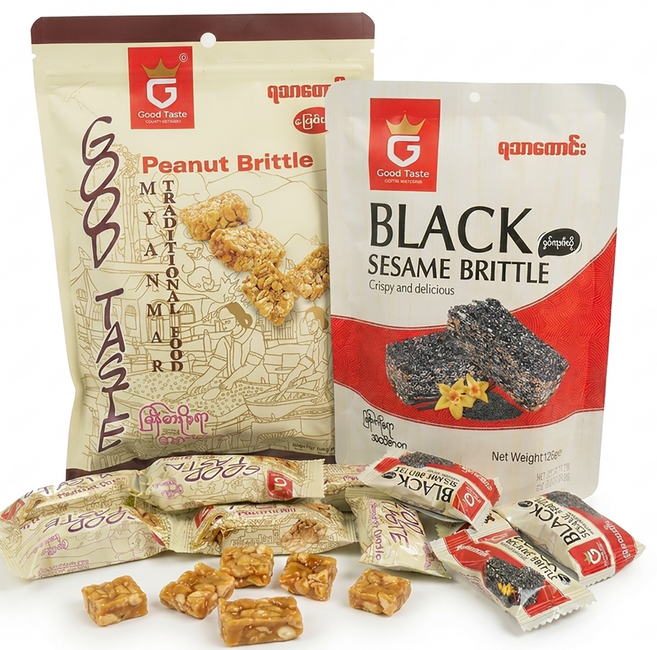 수제강정세트 땅콩강정+깨강정 땅콩 흑임자 천연재료 수제강정 개별포장 미얀마