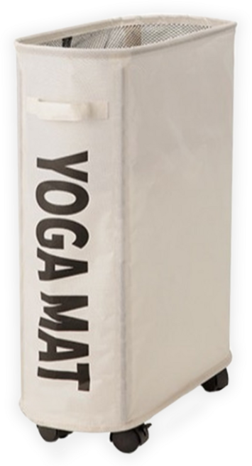 헤이로컬 슬림 요가매트 폼롤러 틈새공간 활용 다용도 홈 헬스기구 요가 용품 이동식 정리함, 1개, 크림베이지